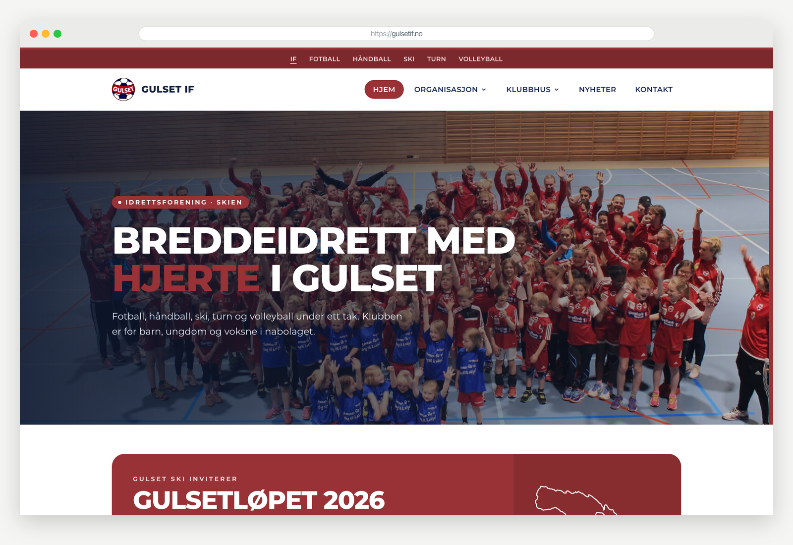 Gulset IF — på laptop og mobil