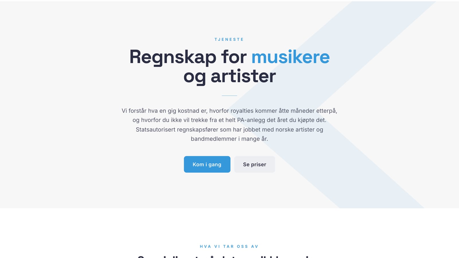 Klikk Regnskap — underside
